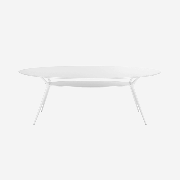 Biplane Oval Table 407 - White - view 1