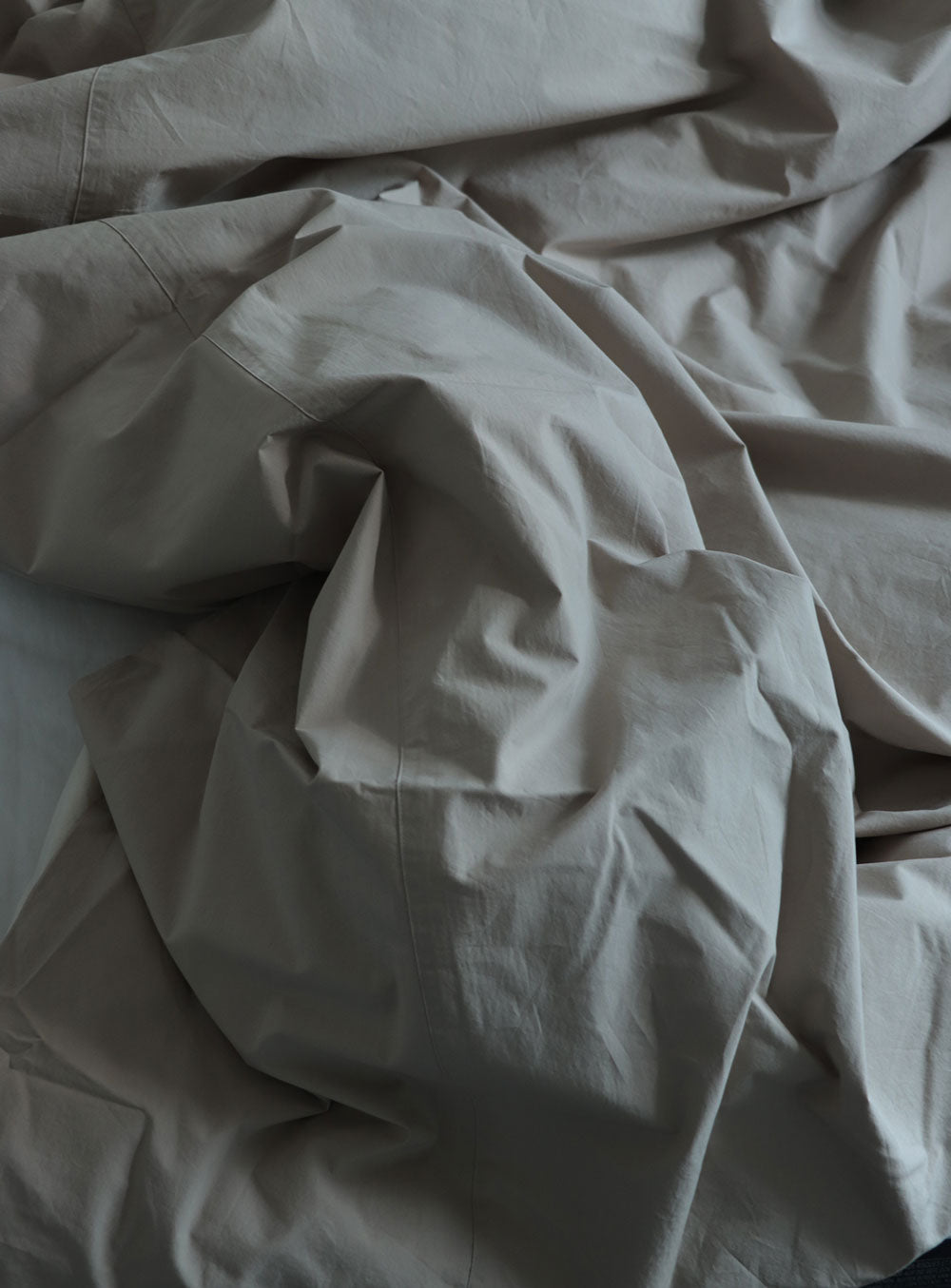 Beige cotton bedding
