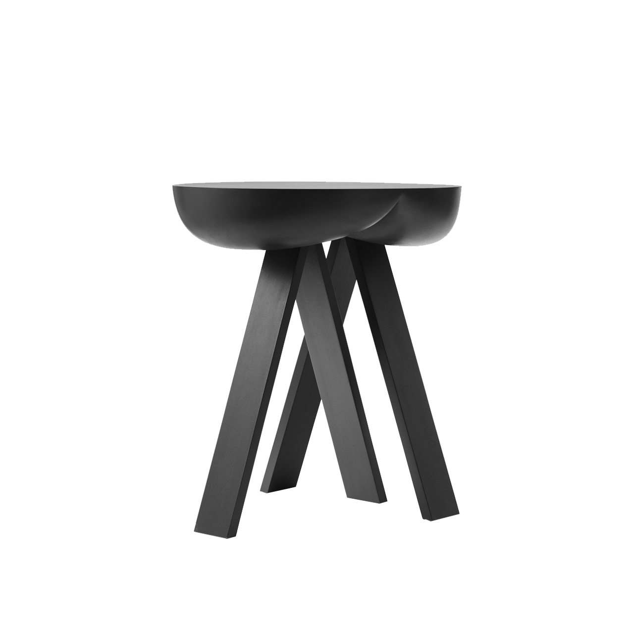 SIDE TABLE NO.2 - Black Matte Lacquered - view 1