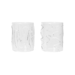 DOODLE GLASSES TALLS (SET OF 2) CLEAR - view 1