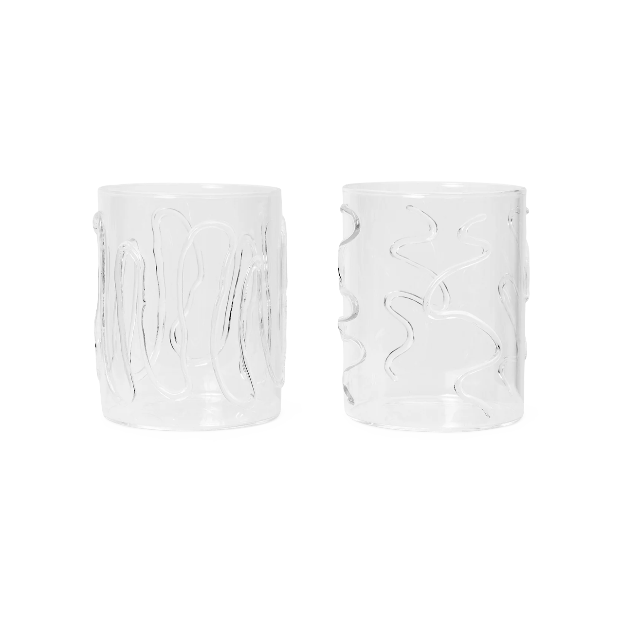 DOODLE GLASSES TALLS (SET OF 2) CLEAR - view 1