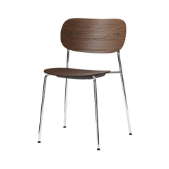Co Chair Chrome/Dark Stained Oak - view 1