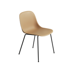 FIBER SIDE CHAIR TUBE BASE OCHRE/BLACK - view 1