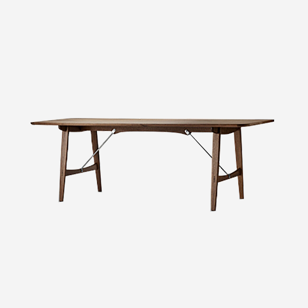 BM1160 Hunting Table - Walnut and Oil Finish / Stainless Steel - view 1