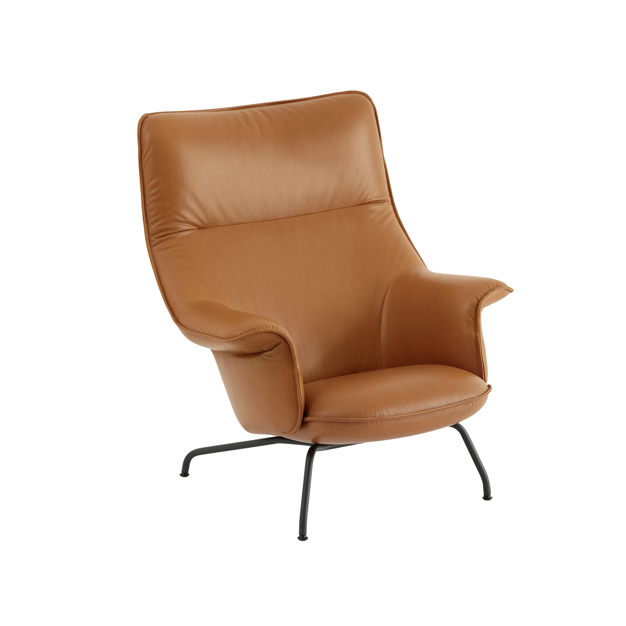 DOZE LOUNGE CHAIR REFINE COGNAC/ANTHRACITE BLACK - view 1
