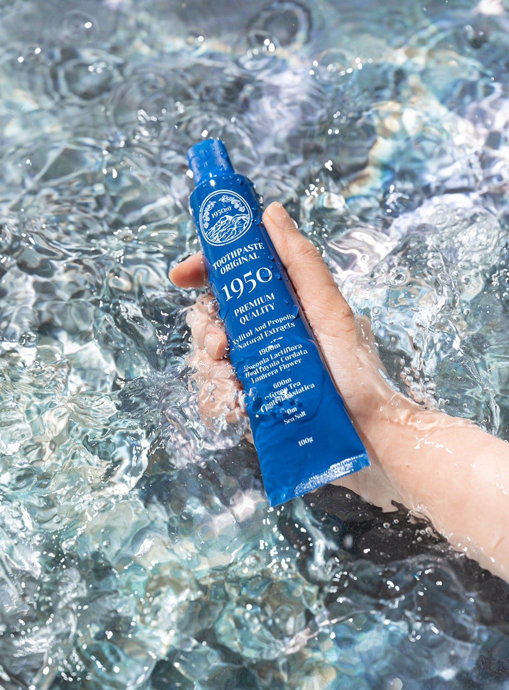 1950 제주 미네랄솔트 블루 치약 (무불소) 3개입