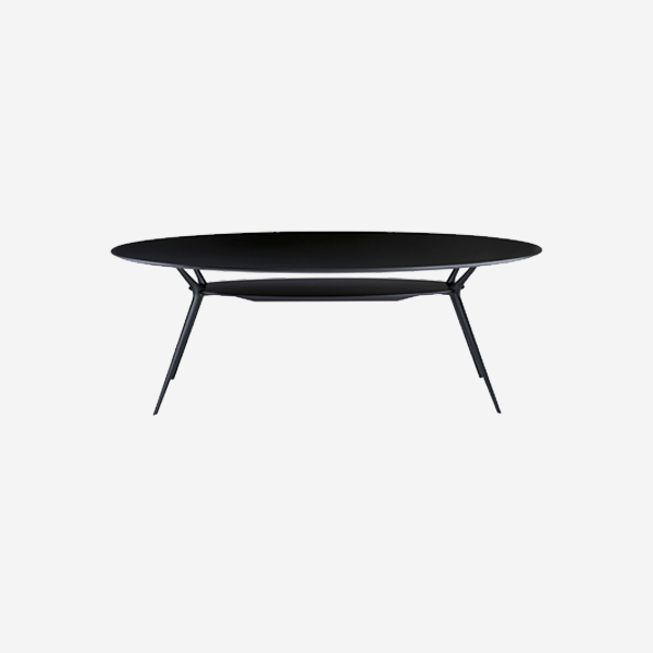 Biplane Oval Table 407 - Black - view 1