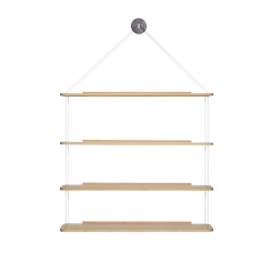 LIBRERIA PENSILE WIRE BOOKCASE - LACQUERED OAK - view 1