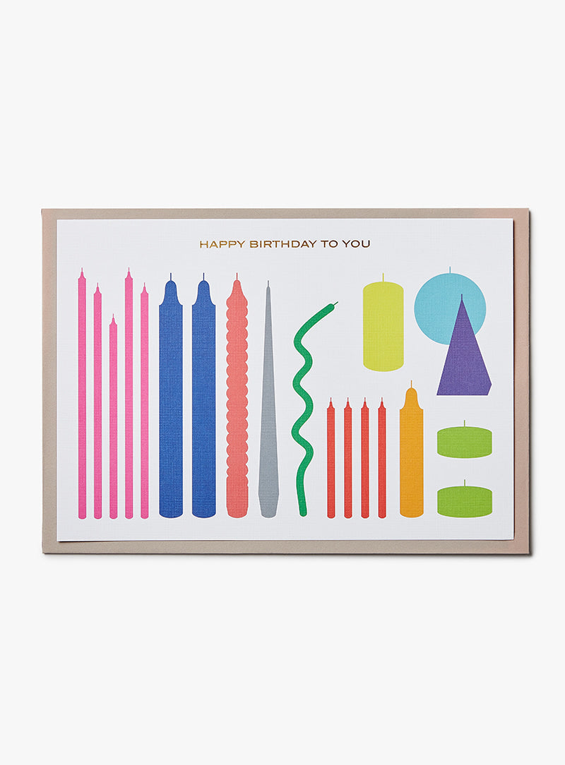 Birthday Card with Candle Light Sticker