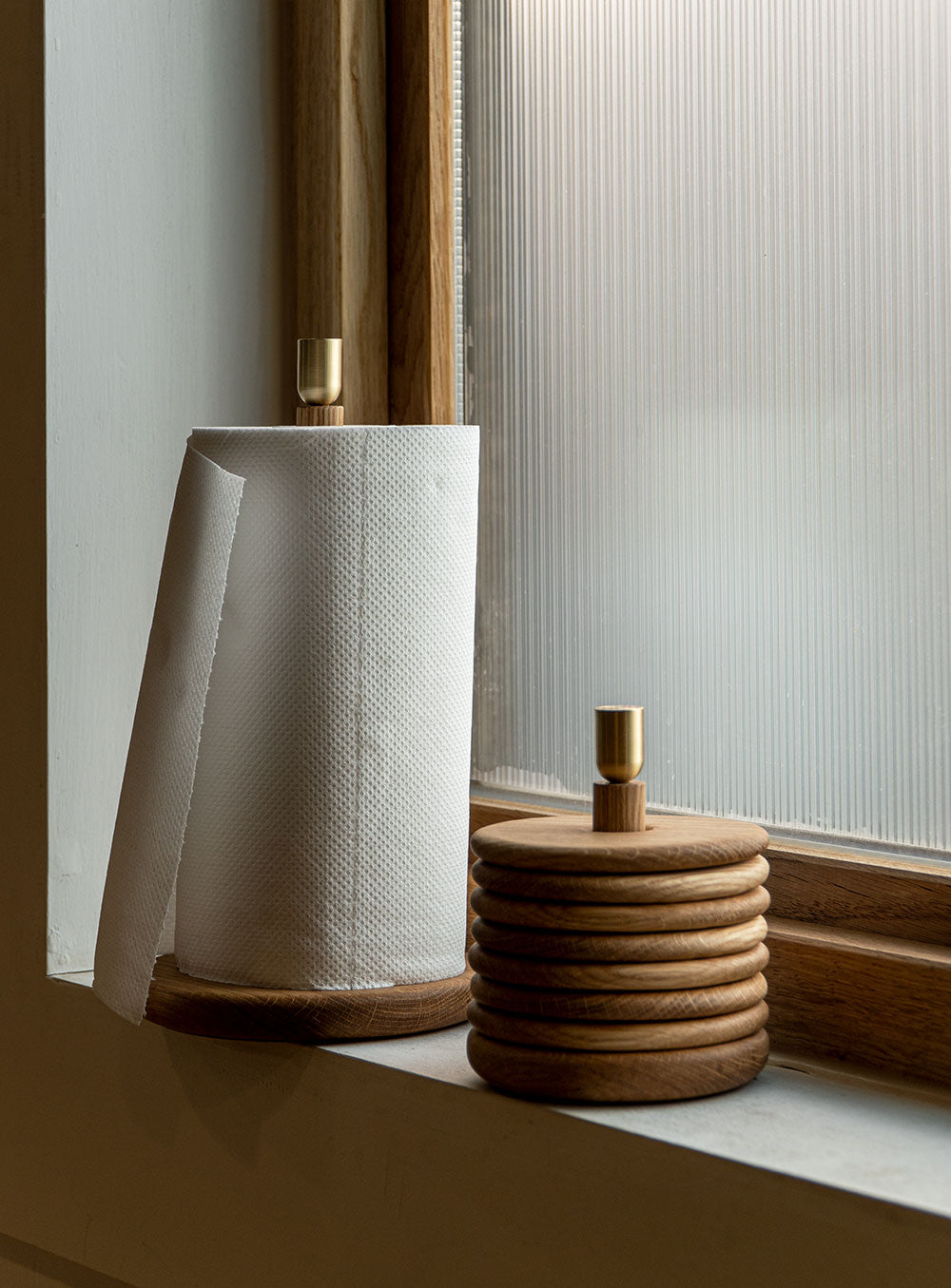 TRADITION Coaster Holder & Paper Towel Holder