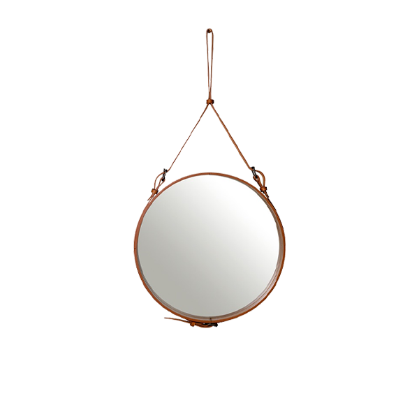 Adnet Wall Mirror Small dia.45 Tan - view 1