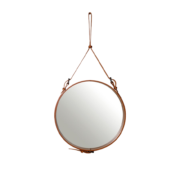 Adnet Wall Mirror Medium dia.58 Tan - view 1