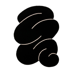Midnight Black Squiggle Rug - view 1