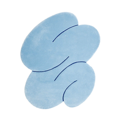 Cloud Blue Squiggle Rug - view 1