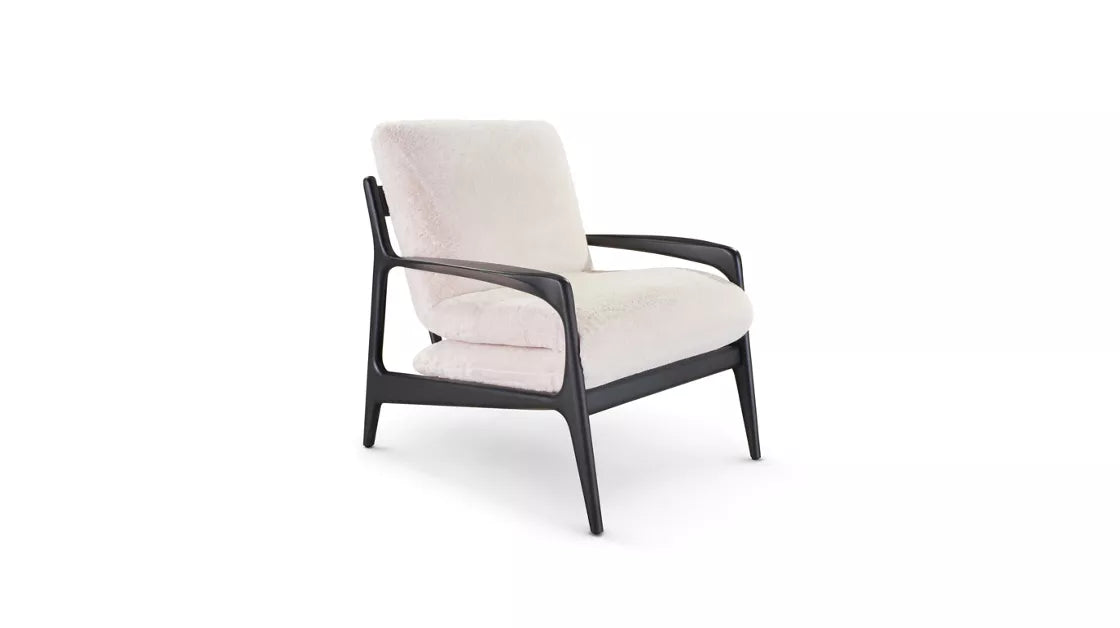 boreal | Serpentine cushioned armchair - Douceur fabric