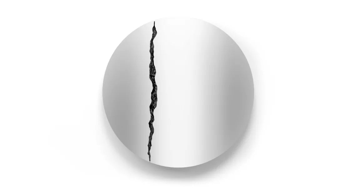 break | round mirror