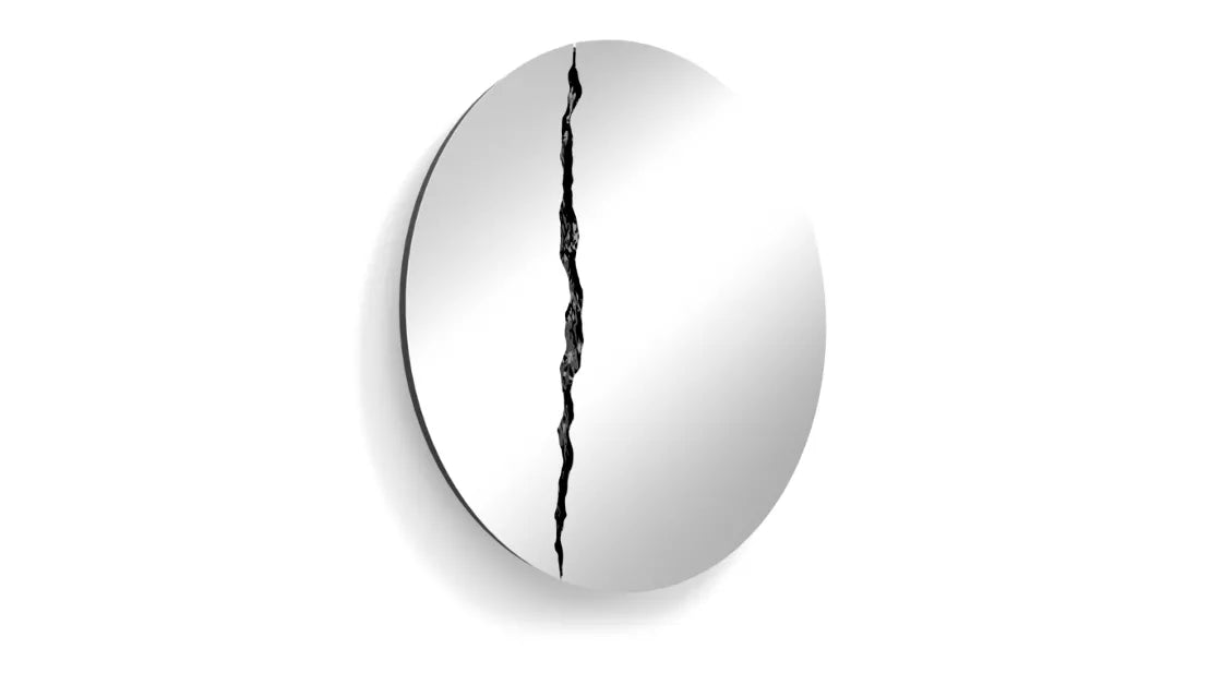 break | round mirror
