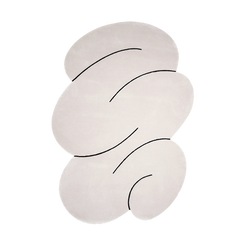 Cloud Gray Squiggle Rug - view 1