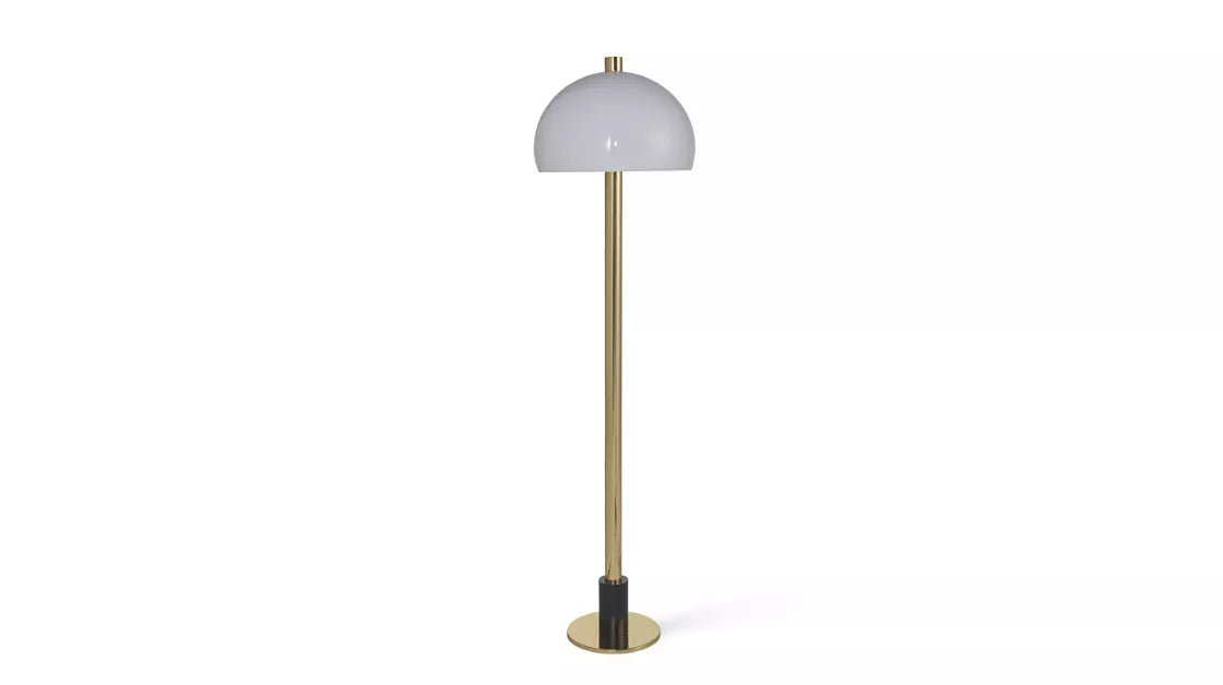 agata | reading lamp - brass / white