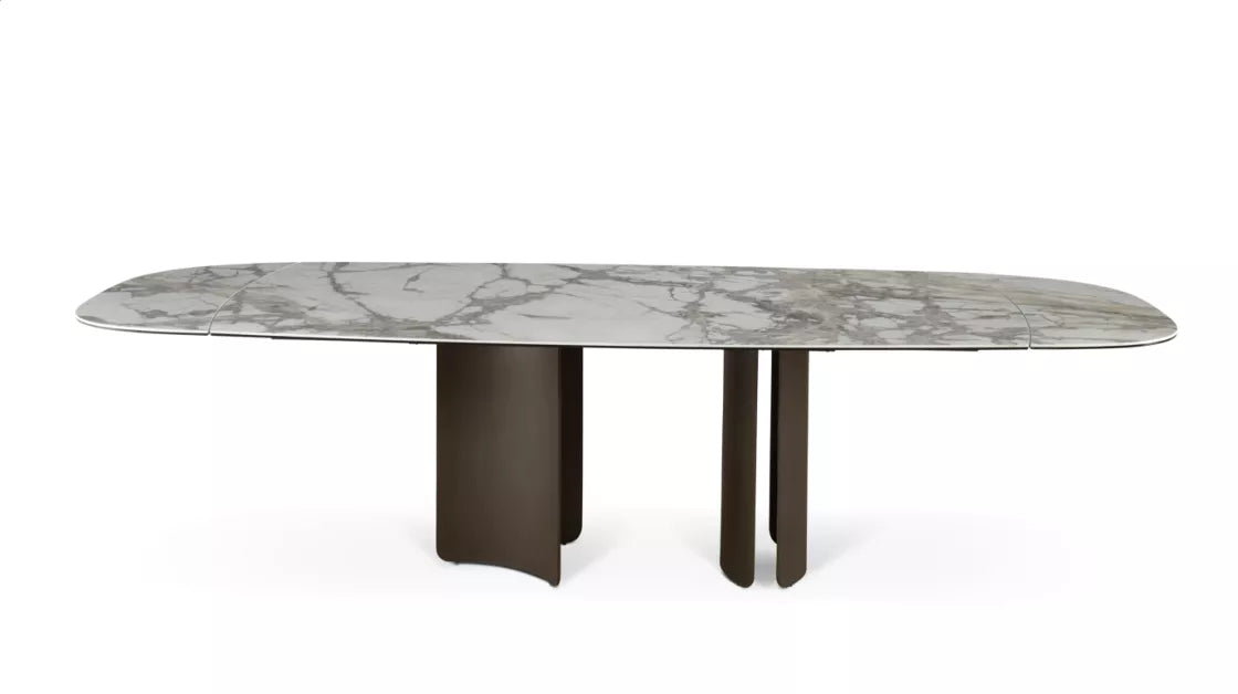 deltalis | oval dining table with extensions l.220 cm