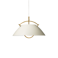 Wegner Pendant white (gold hanger) - view 1