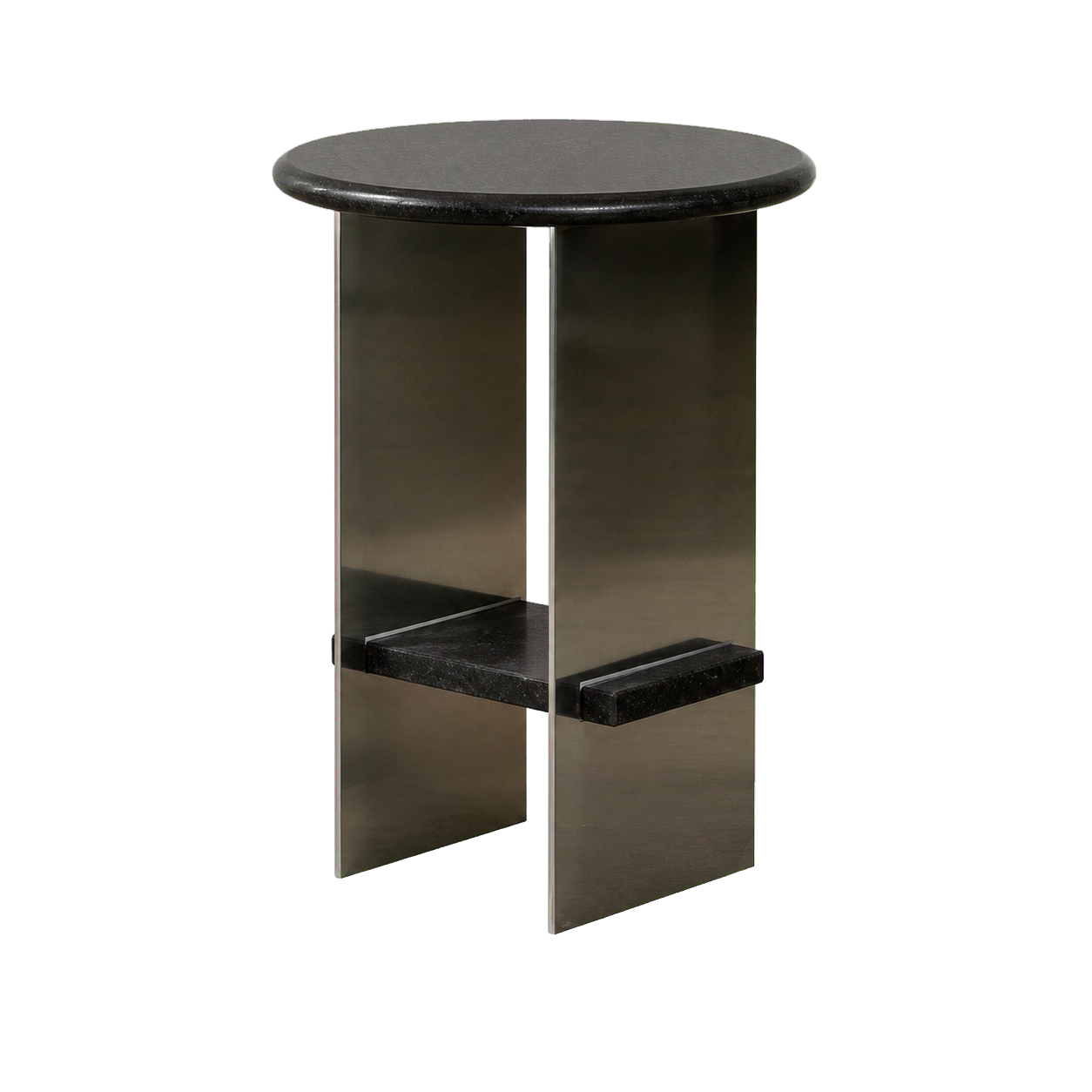 Black Granite Side Table