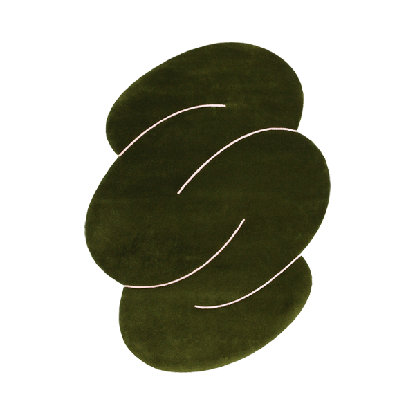 Moss Green Squiggle Rug - view 1