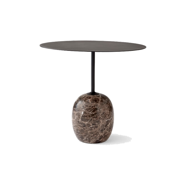 LN9 Lato Table-Warm Black/Emperador Marble - view 1