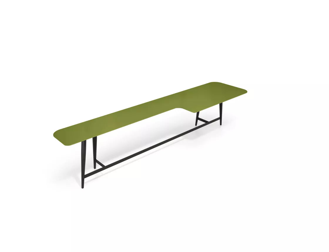 octet | L-shaped cocktail table - lacquered MDF top