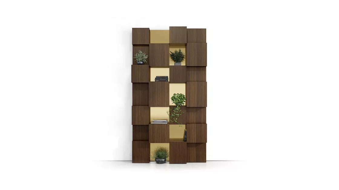 pixl | BOOKCASE - veneered multi-niches