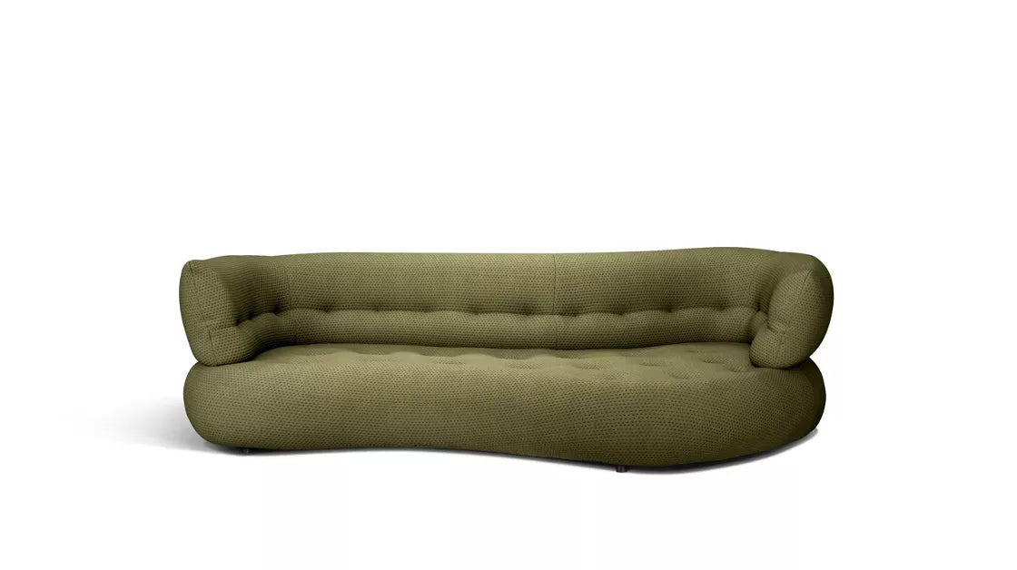 sense | Large 3-seat sofa, curved - Left edge