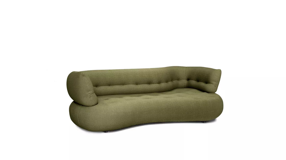 sense | Large 3-seat sofa, curved - Left edge