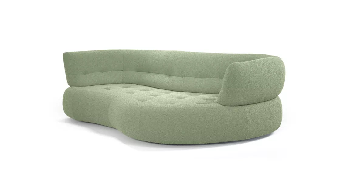 sense | Large 3-seat sofa, curved - Right edge