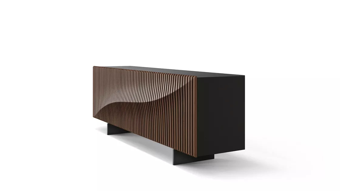speed up bois | Sideboard with 4 swinging doors - Black structure
