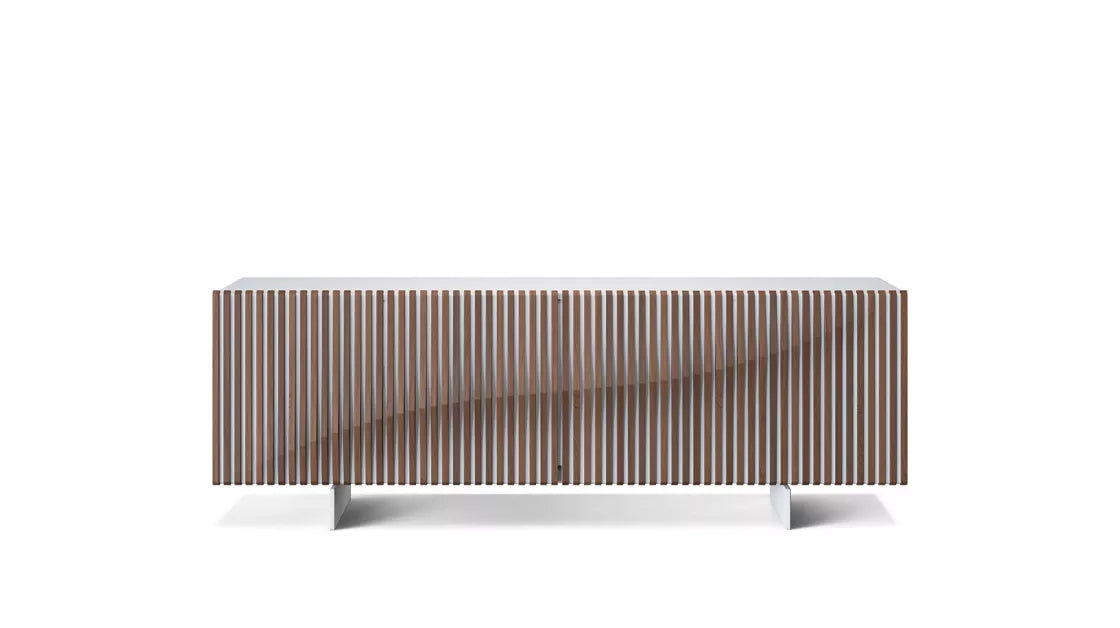 speed up bois | Sideboard 4 sliding doors - White structure