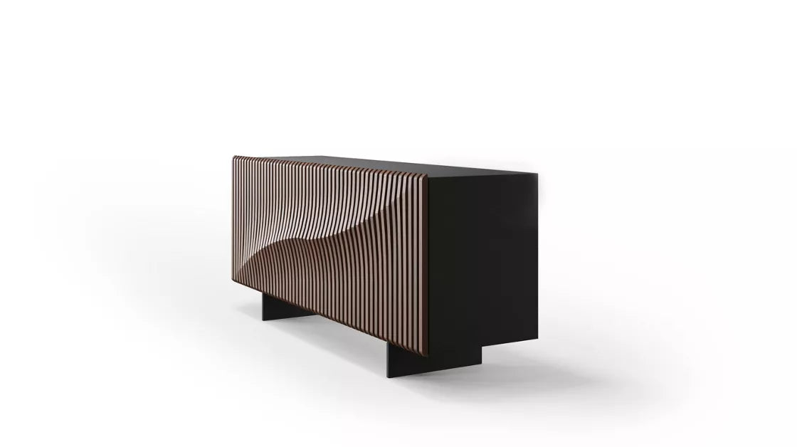 speed up bois | Sideboard with 2 sliding doors - Black structure