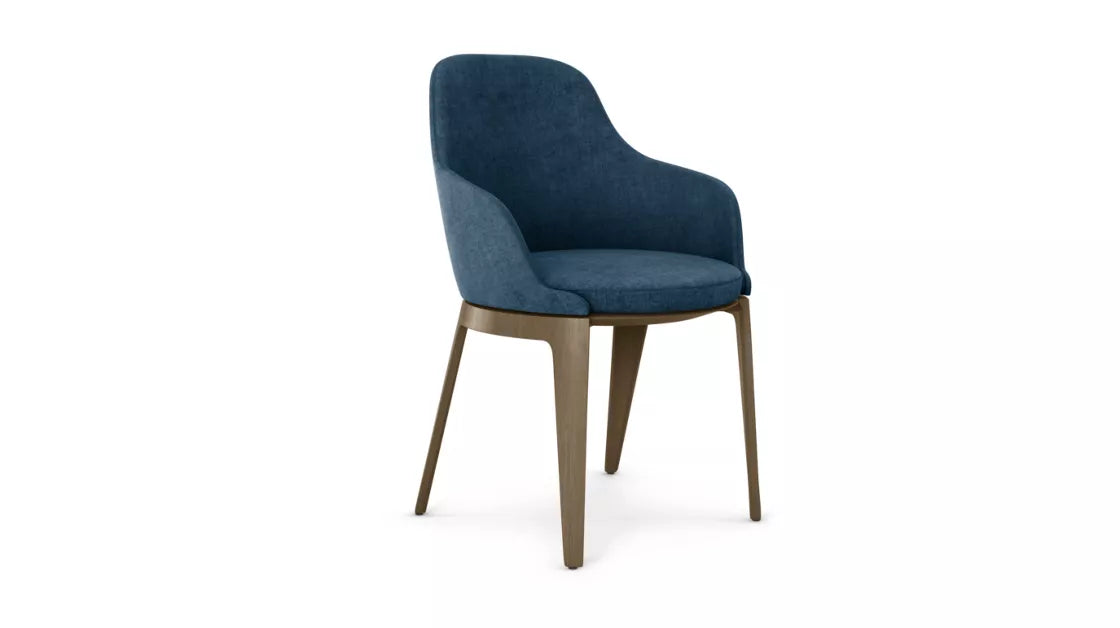 tournicoti | swivel dining armchair - wooden base