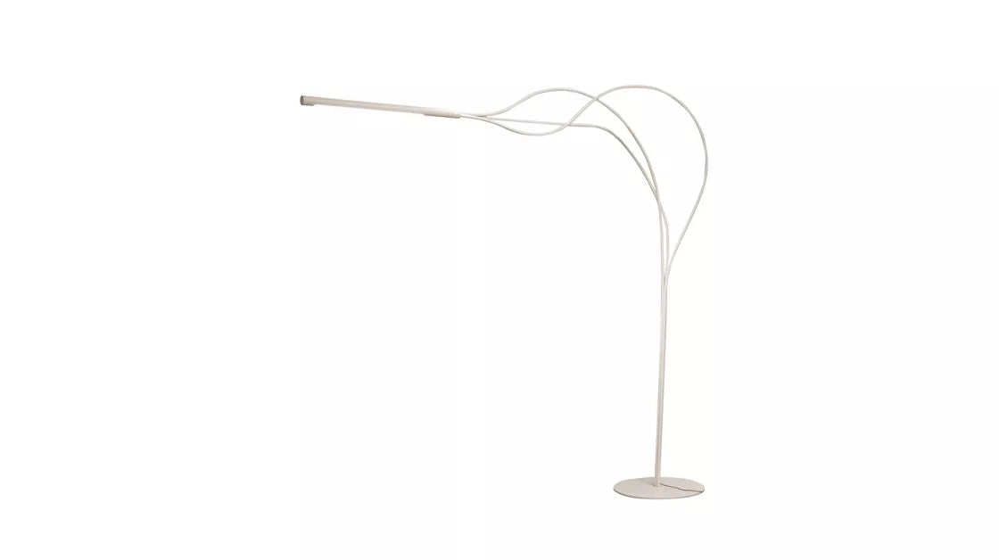 vibrato | white offset floor lamp