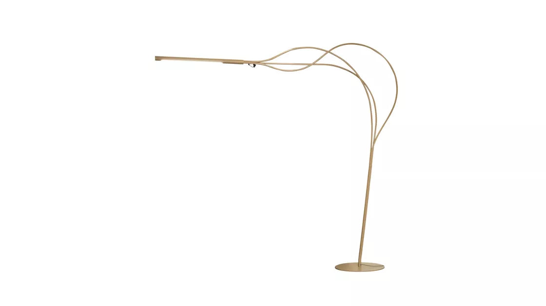 vibrato | brass offset floor lamp