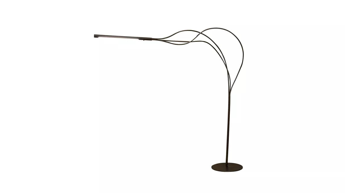 vibrato | black offset floor lamp