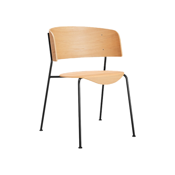 Wagner Armrest Chair-Oak Matt Lacquered - view 1
