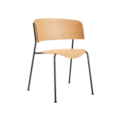 Wagner Armrest Chair-Oak Matt Lacquered - view 1