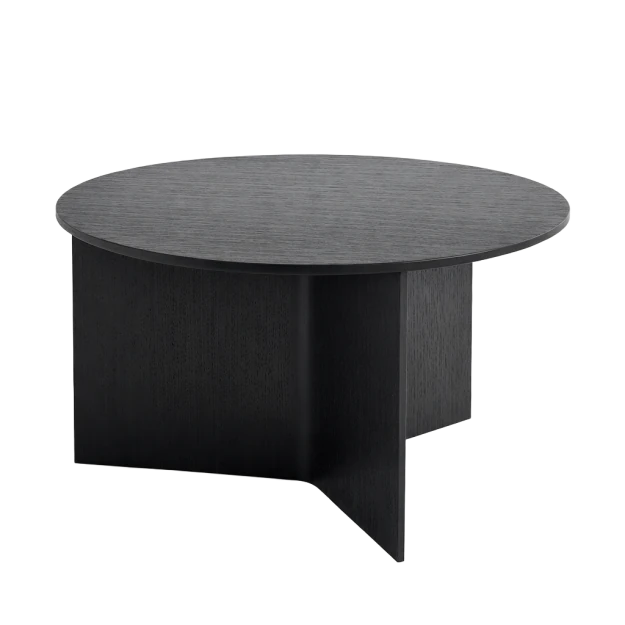 Slit Table Wood Round XL Black - view 1