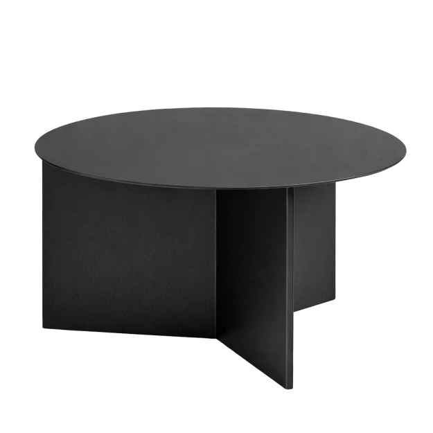Slit Table Round XL metal Black - view 1