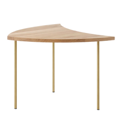 Pinwheel lounge table HM7 oiled oak-brass leg - view 1