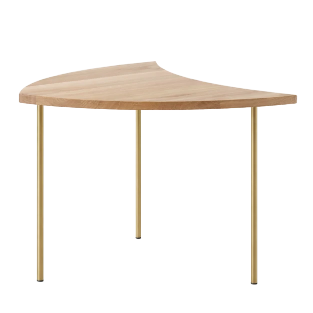 Pinwheel lounge table HM7 oiled oak-brass leg - view 1