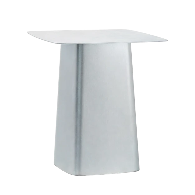 Metal Side Table Outdoor Medium Galvanised - view 1
