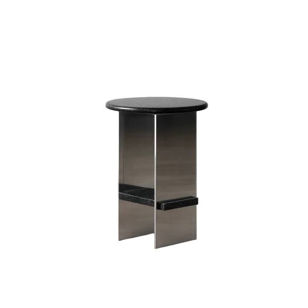 Black Granite Side Table - view 1