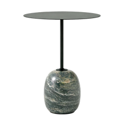 LN8 Lato Round Table deep green-verde alpi Marble - view 1