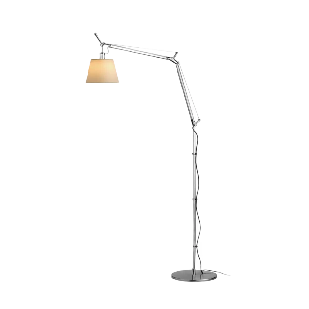 Tolomeo Basculante Floor Lamp Parchment-Aluminum - view 1